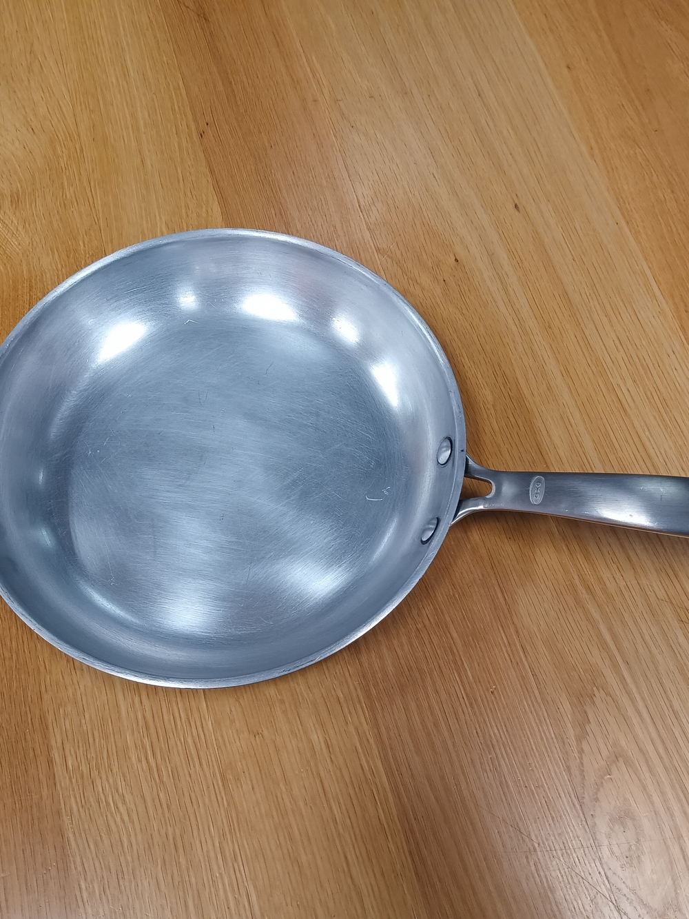 Aluminum and Stainles steel Frying Pan - Silver